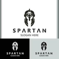 Spartan Helmet Warrior Logo template. spartan flat design vector