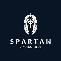 Spartan Helmet Warrior Logo template. spartan flat design vector