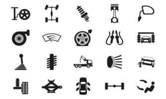 auto reparar icono. sólido glifo negro estilo icono. vector