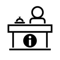 Information center icon. Reception bell and guide. Vector. vector