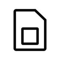 Simple SIM card icon. Microchip for cellular communication. Vector. vector