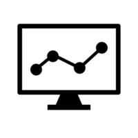 Data Analysis PC Icon. Statistics data. Vector. vector