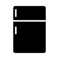 Simple refrigerator silhouette icon. Kitchen appliance. Vector. vector