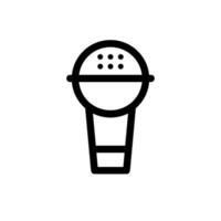 Compact hand microphone icon. Symbol for karaoke and interview. Vector. vector