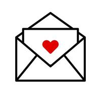Simple love letter icon. Valentine's Day letter. Vector. vector