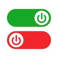 Power on and power off slider switch icon set. Vector. vector