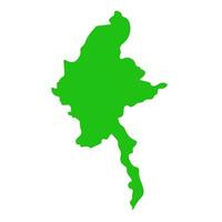 Flat design Myanmar map icon. Vector. vector