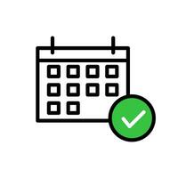 Booking calendar icon. Reservations. Vector. vector