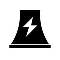 Nuclear power silhouette icon. Nuclear reactor. Vector. vector