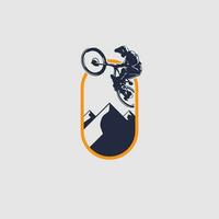 mountain bike logo vector