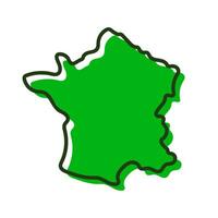 Flat design french map icon. Vector. vector