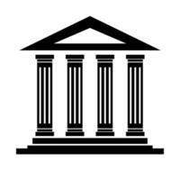 Government and ruin icon. Ancient architecture. Vector. vector