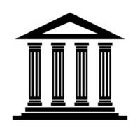 Government and ruin icon. Ancient architecture. Vector. vector