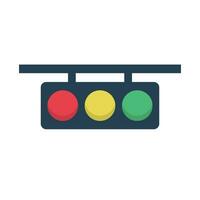 Flat design traffic light. Traffic safety device. Vector. vector