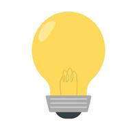 Light bulb icon with filament. Idea and tip. Vector. vector