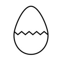 agrietado huevo icono. eclosión. vector. vector