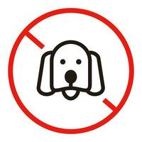 No Dogs Allowed sign. No animals allowed. No pets allowed. Vectors. vector