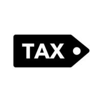 Tax tag silhouette icon. Vector. vector