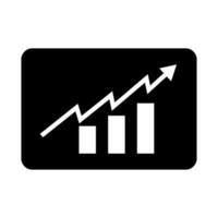 Bar chart of growing sales trend. Vector. vector