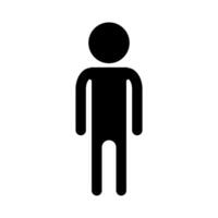 Simple full body human silhouette icon. Vector. vector
