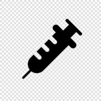 Syringe silhouette icon. Injection icon. Vector. vector