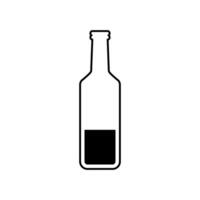 Leftover bottled beverage icon. Vector. vector