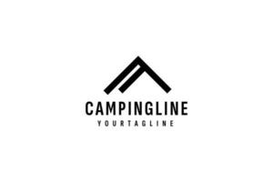 Camping logo vector icon illustration