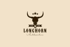 Longhorn logo vector icono ilustración