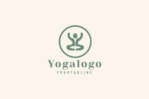 yoga logo vector icono ilustración