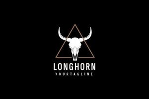 Longhorn logo vector icon illustration