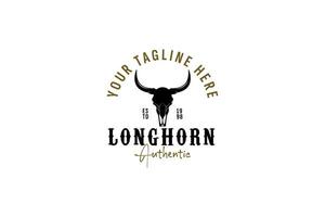 Longhorn logo vector icon illustration
