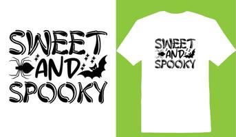 Sweet And Spooky T-shirt vector