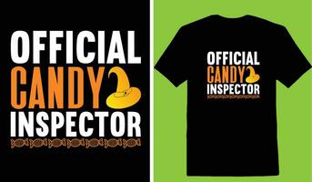 oficial caramelo inspector camiseta vector