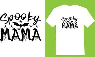 Spooky Mama T-shirt vector