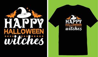 Happy Halloween Witches T-shirt vector