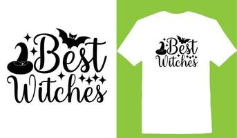 mejor brujas camiseta vector