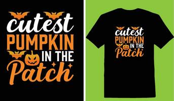 Cutest Pumpkin In The Patch T-shirt vector