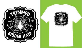 Trimmed Spider Hair T-shirt vector