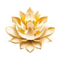 gouden lotus bloem PNG generatief ai