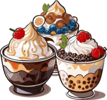 dulce escarcha cautivador bingsu escenas ai generativo png