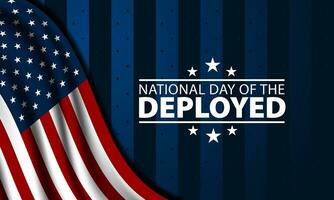 National Day Of The Deployed background vector illustration