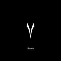Arabic Numerals, Number 7, Seven, can use for Education, Numeral on the Islamic Calendar, Page Number or Graphic Design Element. Vector Illustration