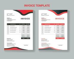 Vector clean invoice template, invoice design, Clean invoice vector template design, Corporate invoice design,