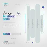 Fashion Sale Social Media Post, Business Promotion Social Media Post Banner, Square Flyer Template vector