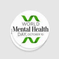 Mental Health day is observed every year on October 10, A mental illness is a health problem that significantly affects how a person feels, thinks, behaves, and interacts with other people. vector