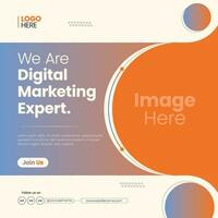 Digital Marketing Expert Social Media Post Set , Corporate Business Promotion Social Media Post Banner, Square Flyer Template vector