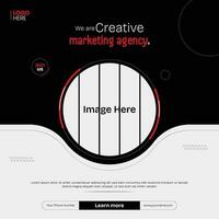 Creative Marketing Agency Social Media Post Banner, Square Flyer Unique Design Template vector