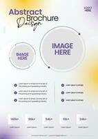 Flyer design template, A4 size leaflet vector