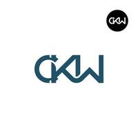 letra ckw monograma logo diseño vector