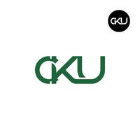 Letter CKU Monogram Logo Design vector